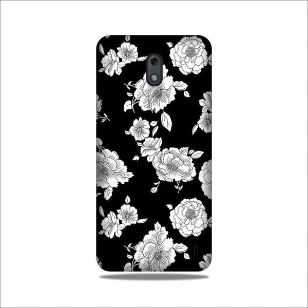 White flowers Black Background Case for Nokia 3