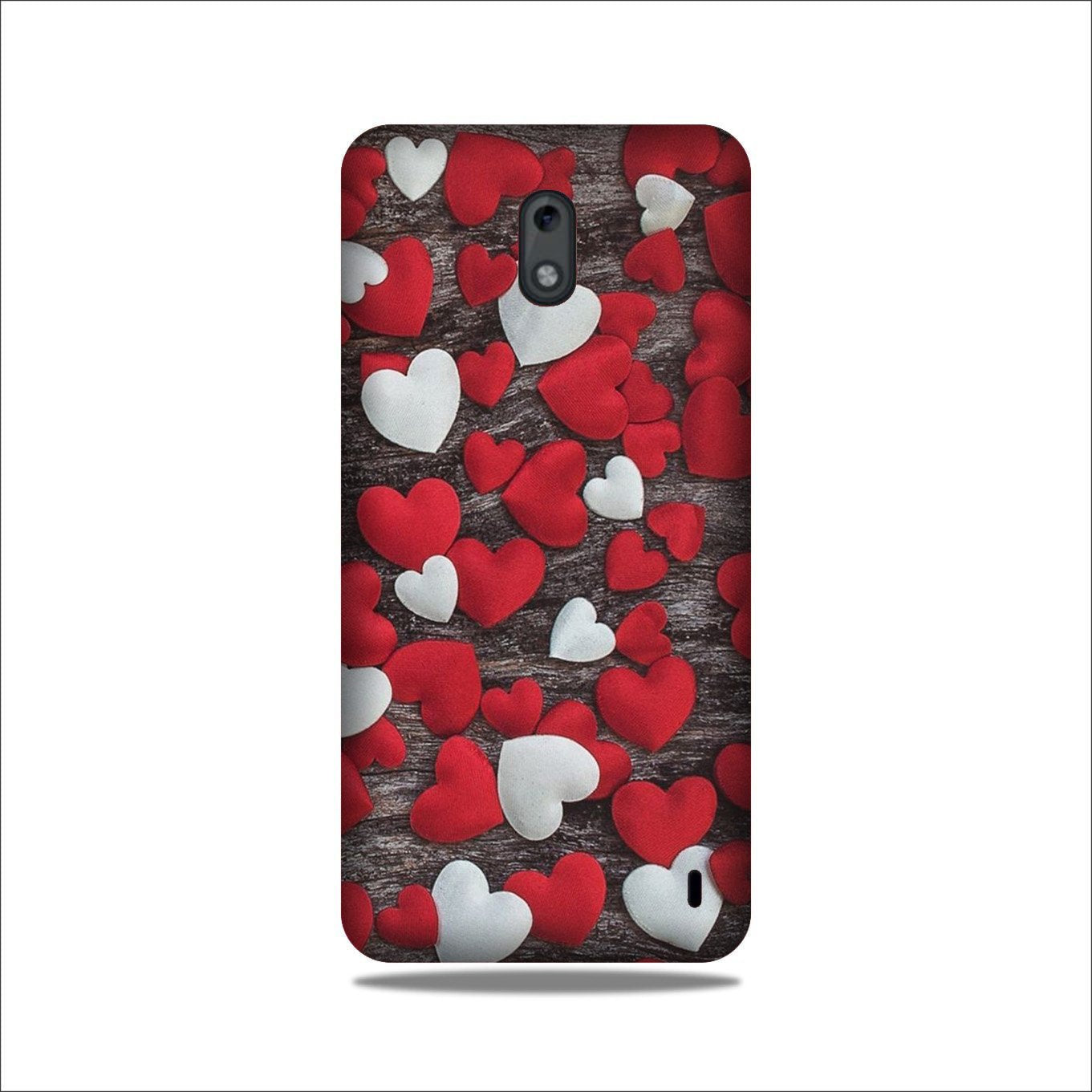 Red White Hearts Case for Nokia 2  (Design - 105)