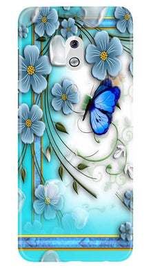 Blue Butterfly Mobile Back Case for Nokia 2.1 (Design - 21)