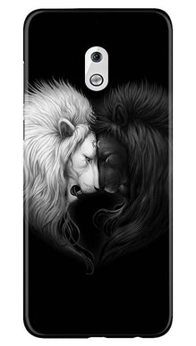 Dark White Lion Mobile Back Case for Nokia 2.1  (Design - 140)