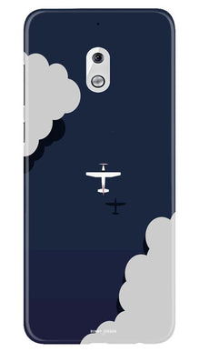 Clouds Plane Mobile Back Case for Nokia 2.1 (Design - 196)