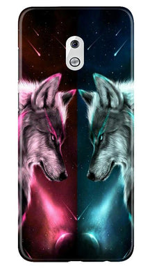 Wolf fight Mobile Back Case for Nokia 2.1 (Design - 221)