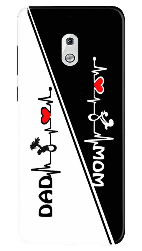Love Mom Dad Mobile Back Case for Nokia 2.1 (Design - 385)