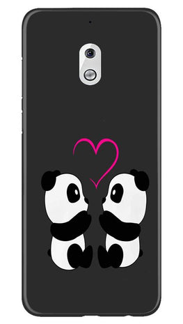 Panda Love Mobile Back Case for Nokia 2.1 (Design - 398)