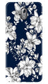 White flowers Blue Background Case for Nokia 3.1
