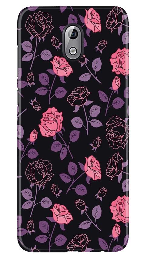 Rose Black Background Case for Nokia 3.1