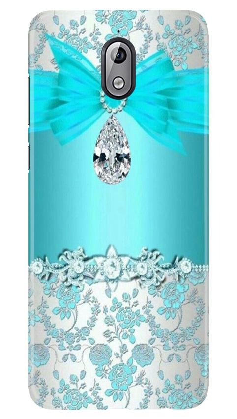 Shinny Blue Background Case for Nokia 3.1