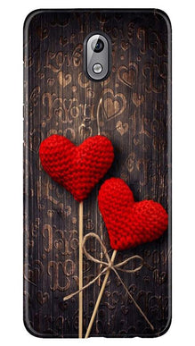Red Hearts Mobile Back Case for Nokia 3.1 (Design - 80)