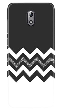 Black white Pattern2Mobile Back Case for Nokia 3.1 (Design - 83)