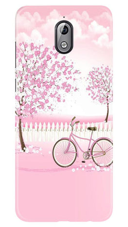 Pink Flowers Cycle Case for Nokia 3.1(Design - 102)
