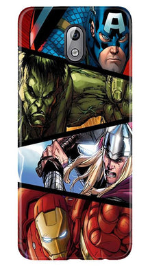 Avengers Superhero Mobile Back Case for Nokia 3.1  (Design - 124)