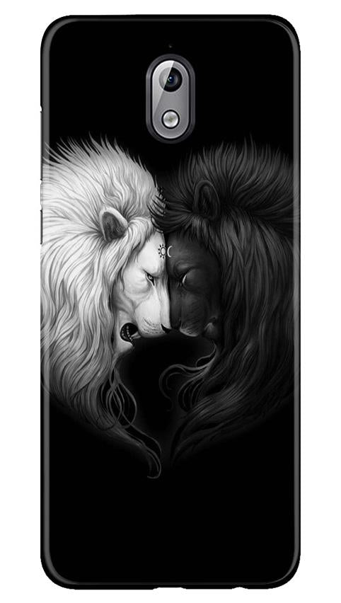 Dark White Lion Case for Nokia 3.1  (Design - 140)