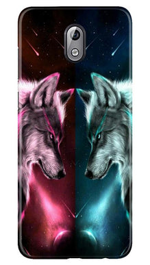 Wolf fight Mobile Back Case for Nokia 3.1 (Design - 221)