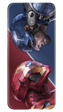 Ironman Captain America Mobile Back Case for Nokia 3.1 (Design - 245)