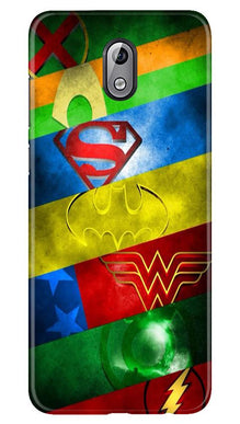 Superheros Logo Mobile Back Case for Nokia 3.1 (Design - 251)