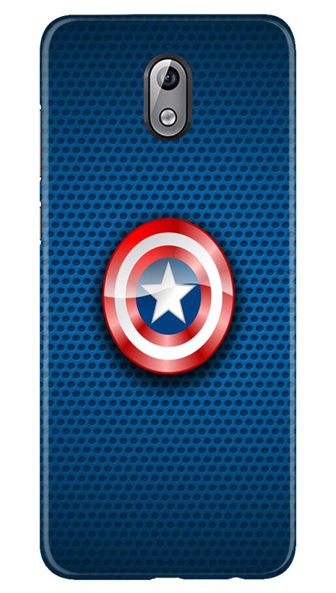 Captain America Shield Case for Nokia 3.1 (Design No. 253)