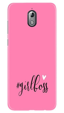 Girl Boss Pink Mobile Back Case for Nokia 3.1 (Design - 269)