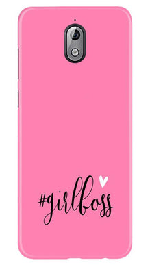 Girl Boss Pink Mobile Back Case for Nokia 3.1 (Design - 269)