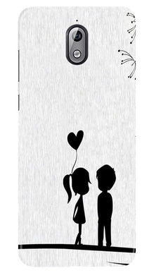 Cute Kid Couple Mobile Back Case for Nokia 3.1 (Design - 283)
