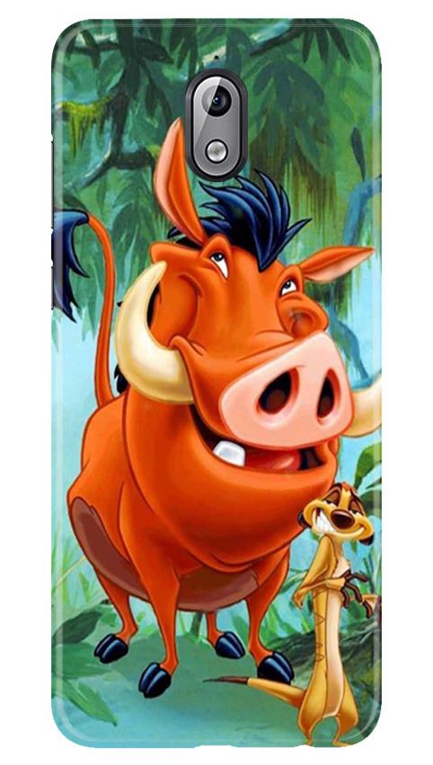 Timon and Pumbaa Mobile Back Case for Nokia 3.1 (Design - 305)