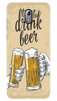 Drink Beer Mobile Back Case for Nokia 3.1 (Design - 328)