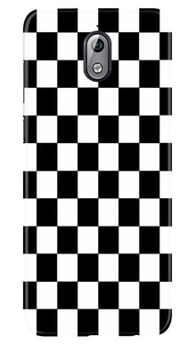Black White Boxes Mobile Back Case for Nokia 3.1 (Design - 372)