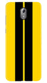 Black Yellow Pattern Mobile Back Case for Nokia 3.1 (Design - 377)