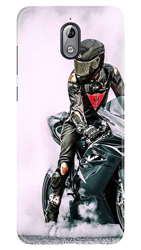 Biker Mobile Back Case for Nokia 3.1 (Design - 383)