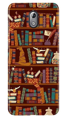Book Shelf Mobile Back Case for Nokia 3.1 (Design - 390)