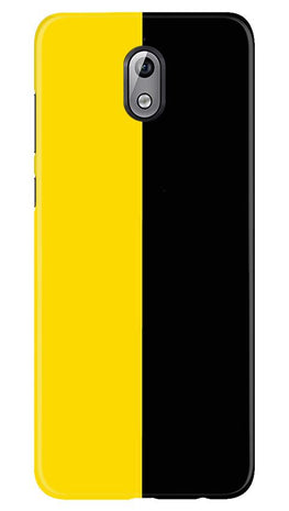 Black Yellow Pattern Mobile Back Case for Nokia 3.1 (Design - 397)