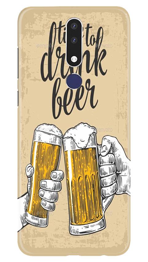 Drink Beer Mobile Back Case for Nokia 3.1 Plus (Design - 328)