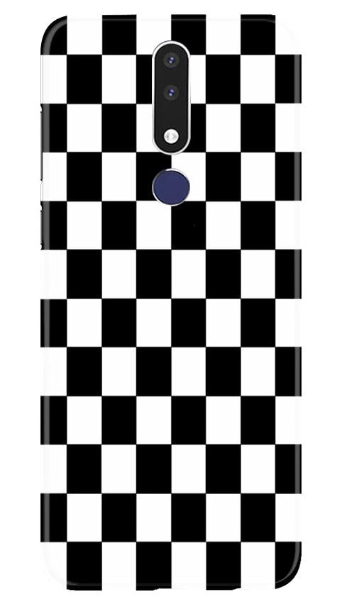 Black White Boxes Mobile Back Case for Nokia 3.1 Plus (Design - 372)