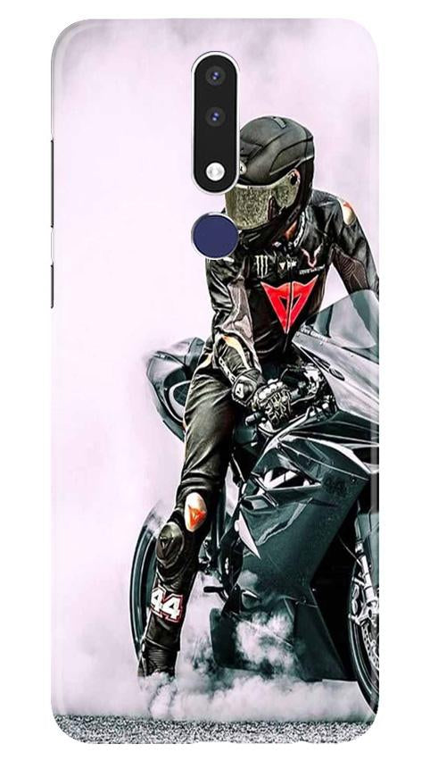 Biker Mobile Back Case for Nokia 3.1 Plus (Design - 383)