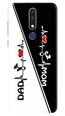Love Mom Dad Mobile Back Case for Nokia 3.1 Plus (Design - 385)