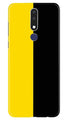Black Yellow Pattern Mobile Back Case for Nokia 3.1 Plus (Design - 397)