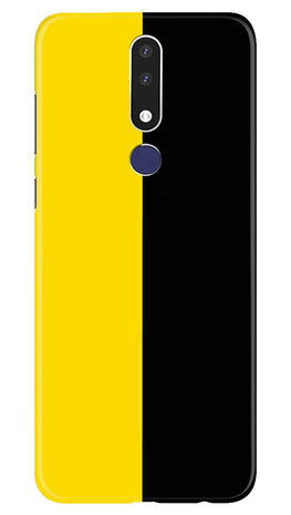 Black Yellow Pattern Mobile Back Case for Nokia 3.1 Plus (Design - 397)