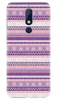 Zigzag line pattern3 Mobile Back Case for Nokia 5.1 (Design - 11)