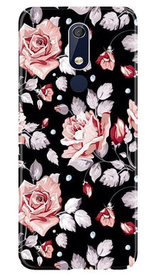 Pink rose Mobile Back Case for Nokia 5.1 (Design - 12)