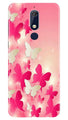 White Pick Butterflies Case for Nokia 5.1