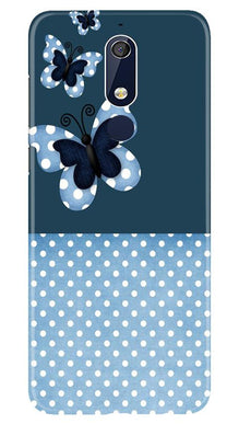 White dots Butterfly Mobile Back Case for Nokia 5.1 (Design - 31)