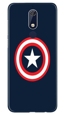 Captain America Mobile Back Case for Nokia 5.1 (Design - 42)
