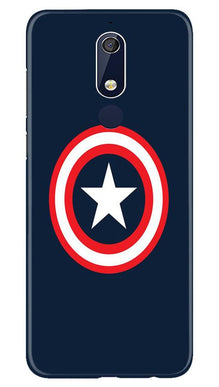 Captain America Mobile Back Case for Nokia 5.1 (Design - 42)