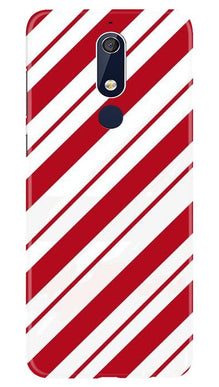 Red White Mobile Back Case for Nokia 5.1 (Design - 44)