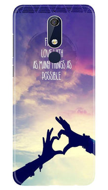 Fall in love Mobile Back Case for Nokia 5.1 (Design - 50)