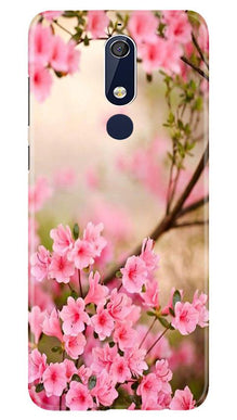 Pink flowers Mobile Back Case for Nokia 5.1 (Design - 69)