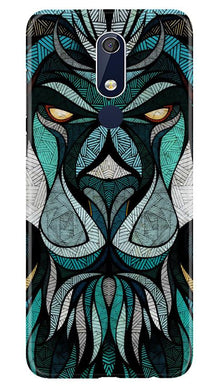 Lion Mobile Back Case for Nokia 5.1 (Design - 97)
