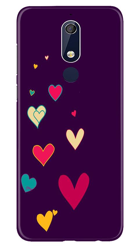 Purple Background Case for Nokia 5.1  (Design - 107)