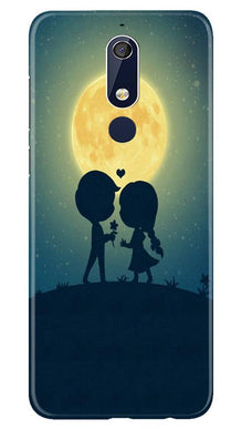 Love Couple Mobile Back Case for Nokia 5.1  (Design - 109)