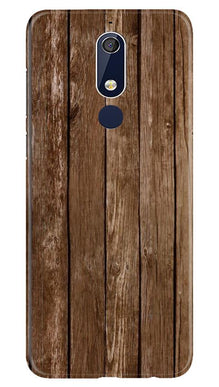 Wooden Look Mobile Back Case for Nokia 5.1  (Design - 112)