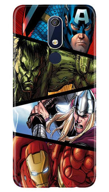 Avengers Superhero Mobile Back Case for Nokia 5.1  (Design - 124)